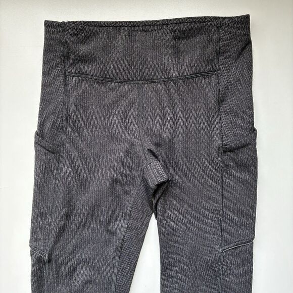 Lululemon Speed Up Tight Power Luxtreme Variegated Knit Heathered Black Size 4 - Picture 4 of 13